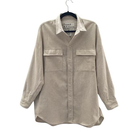 Frank & Eileen McLoghlin Utility Jacket In Natural Size XS Small Italian Brushed - Picture 4 of 12